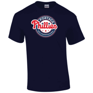 Navy Gildan Ultra Cotton T-Shirt with Portage Phillies logo