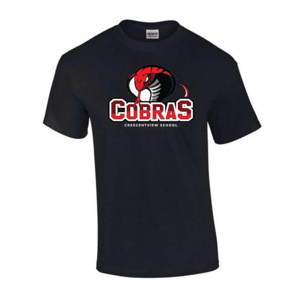 CSV - G200 Gildan Ultra Cotton T-Shirt - Black - Cobras Logo