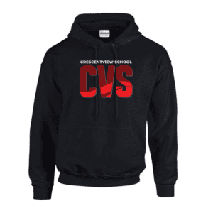 CVS - G185 Gildan Heavy Blend 8 oz., 50-50 Hooded Sweatshirt - Black - CVS Logo